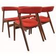 Four Kai Kristiansen Fire Teak Dining Chairs